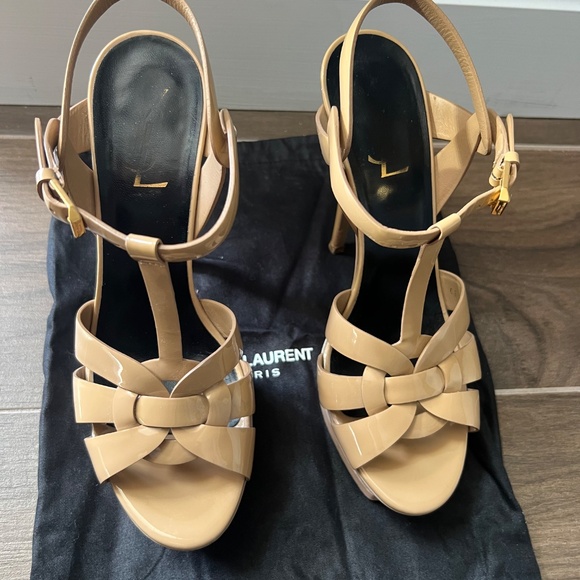 Saint Laurent patent leather Tribute Sandal - Picture 6 of 8